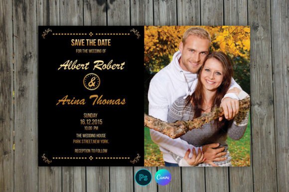 Download Save the Date Photoshop Template - Save the date Collection