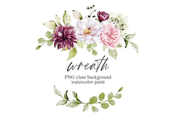 Download Wreath, Pink, White Watercolor Flowers - Premium Resources